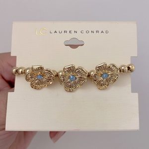 LC Lauren Conrad Beaded Floral Bracelet